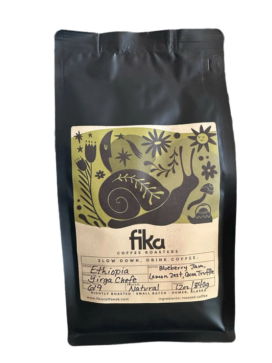Roasted Whole Coffee Beans | Ethiopia Yirga Chefs Blend by Fika Coffee Roasters