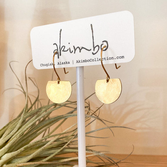 Parhelion Eclipse | Brass Earrings by Akimbo Collection