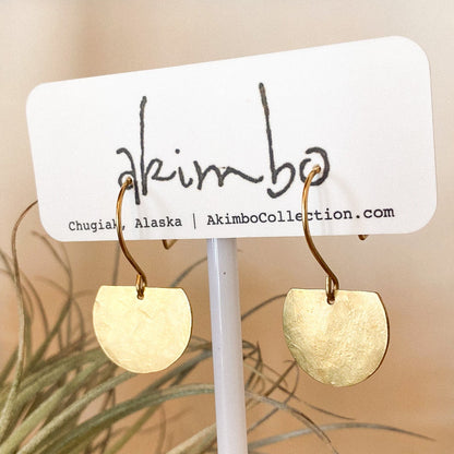 Parhelion Eclipse | Brass Earrings by Akimbo Collection