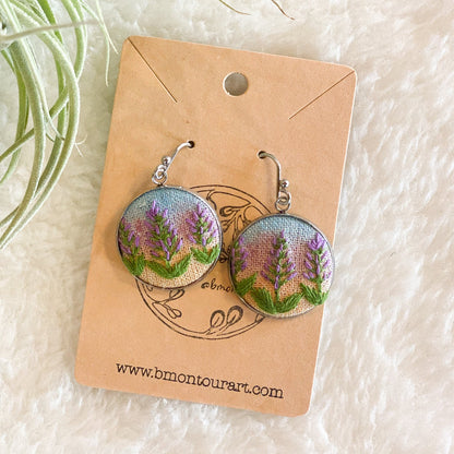 Luscious Lupines Earrings by Brittany Montour