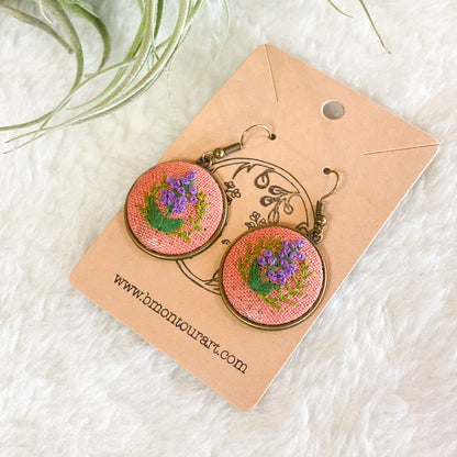 Lupines and Ferns Earrings by Brittany Montour
