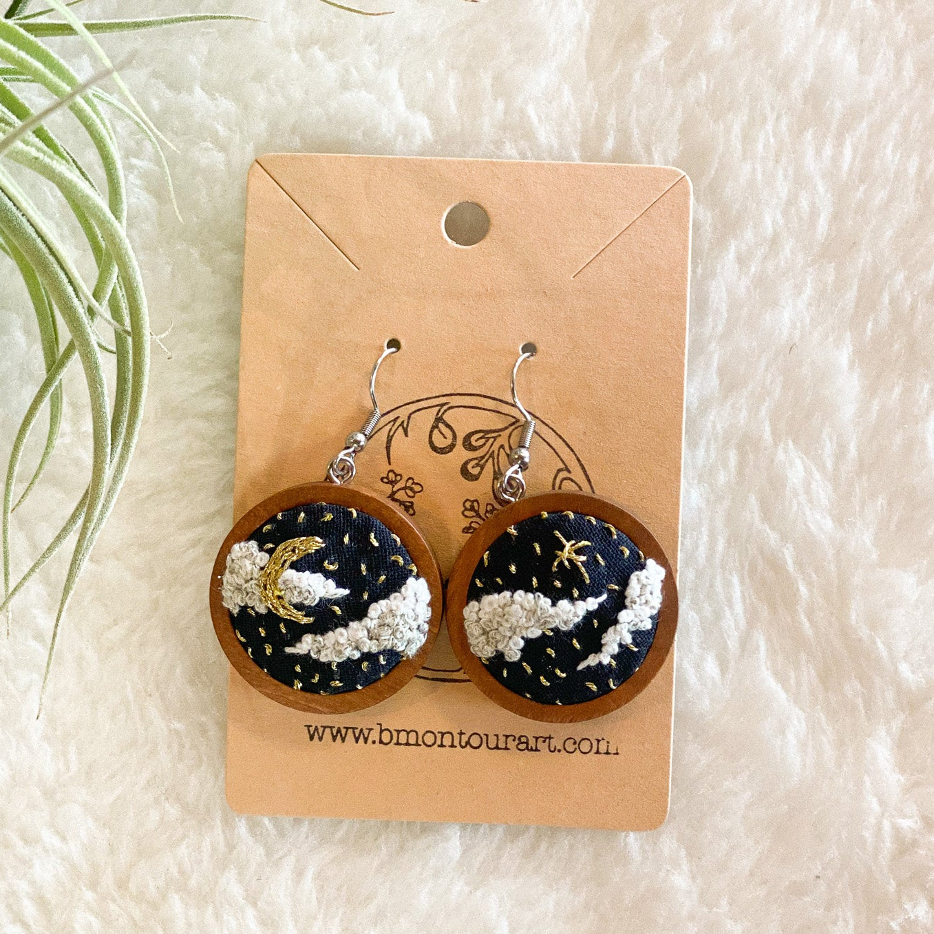 Moonlit Skies Earrings by Brittany Montour