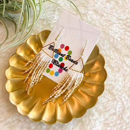 Delica Beaded Earrings #43 by Blanche Sam