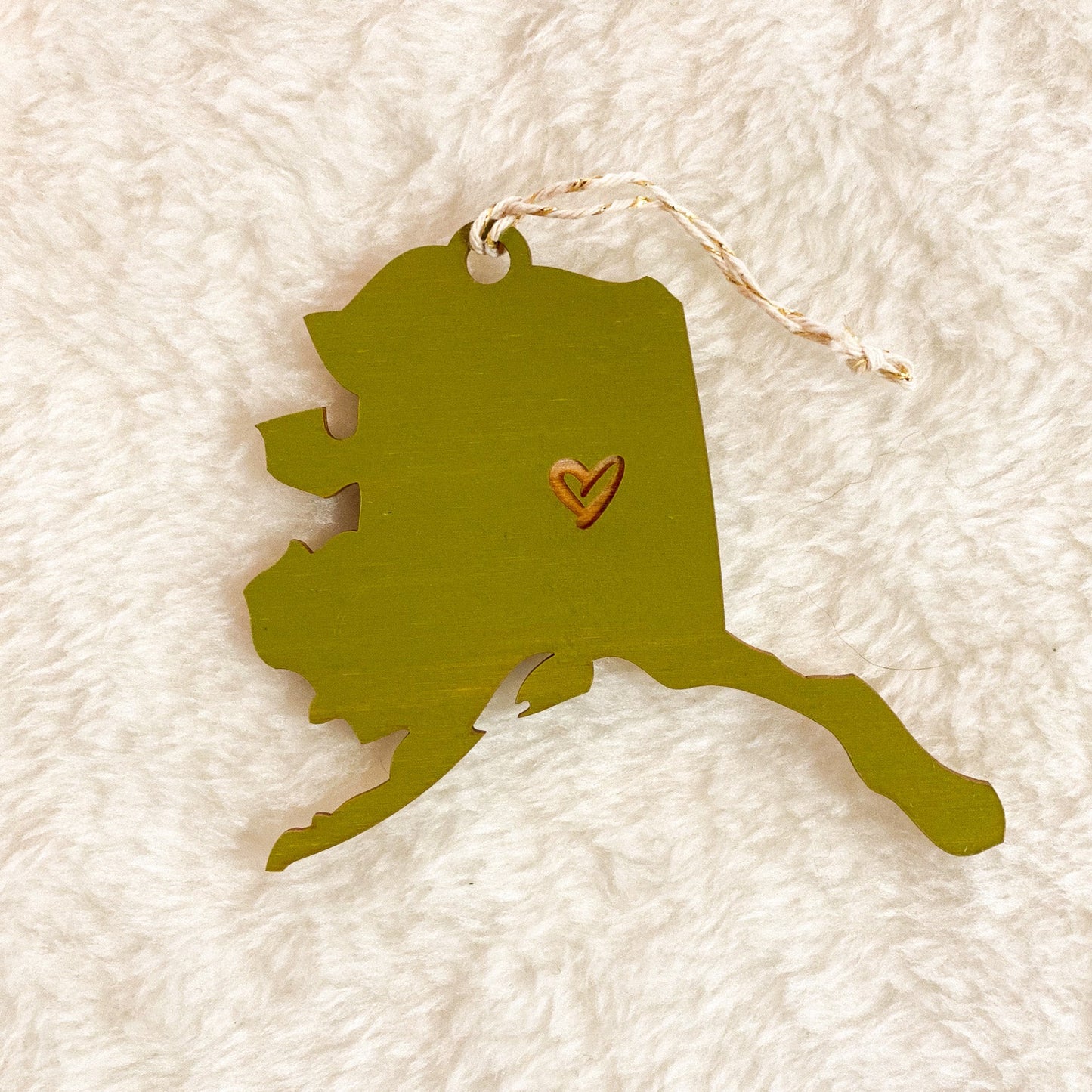 Alaska Heart Ornament by SnowMade