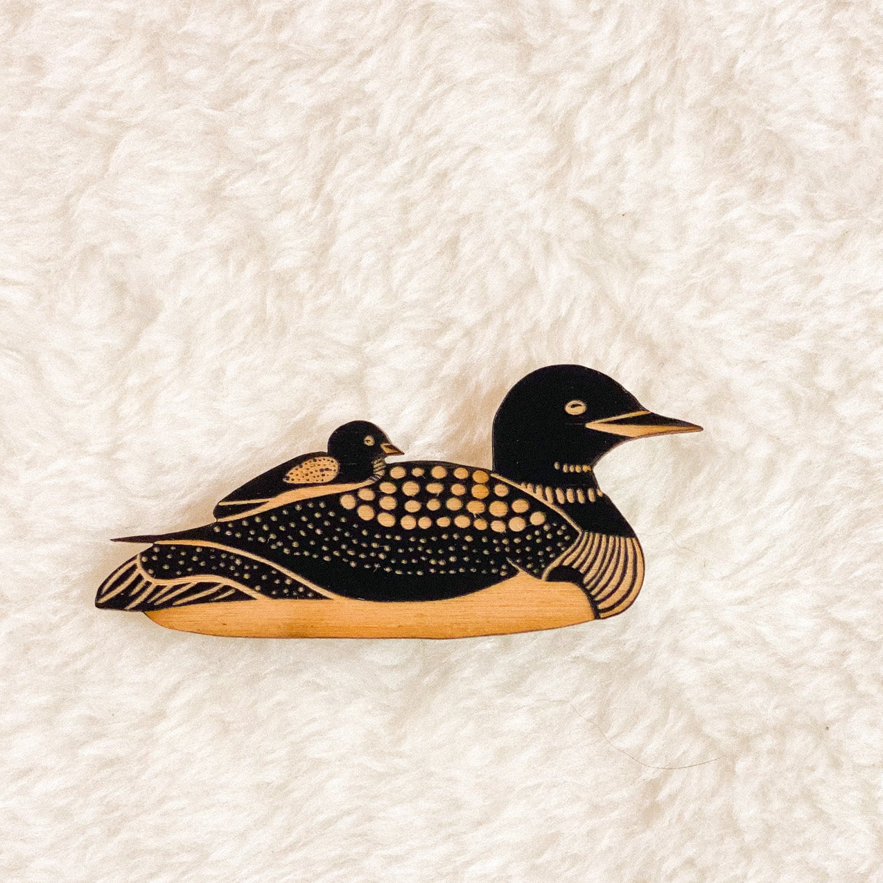 Loon + Baby Magnet by SnowMade
