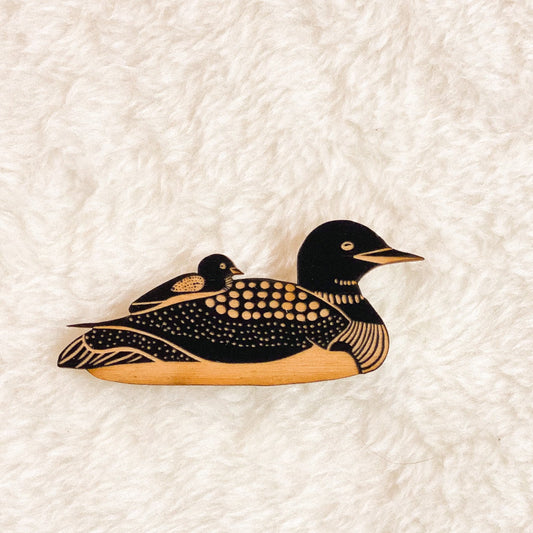 Loon + Baby Magnet by SnowMade