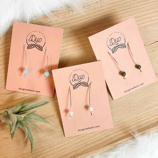 Threader Earrings by DUO Goods