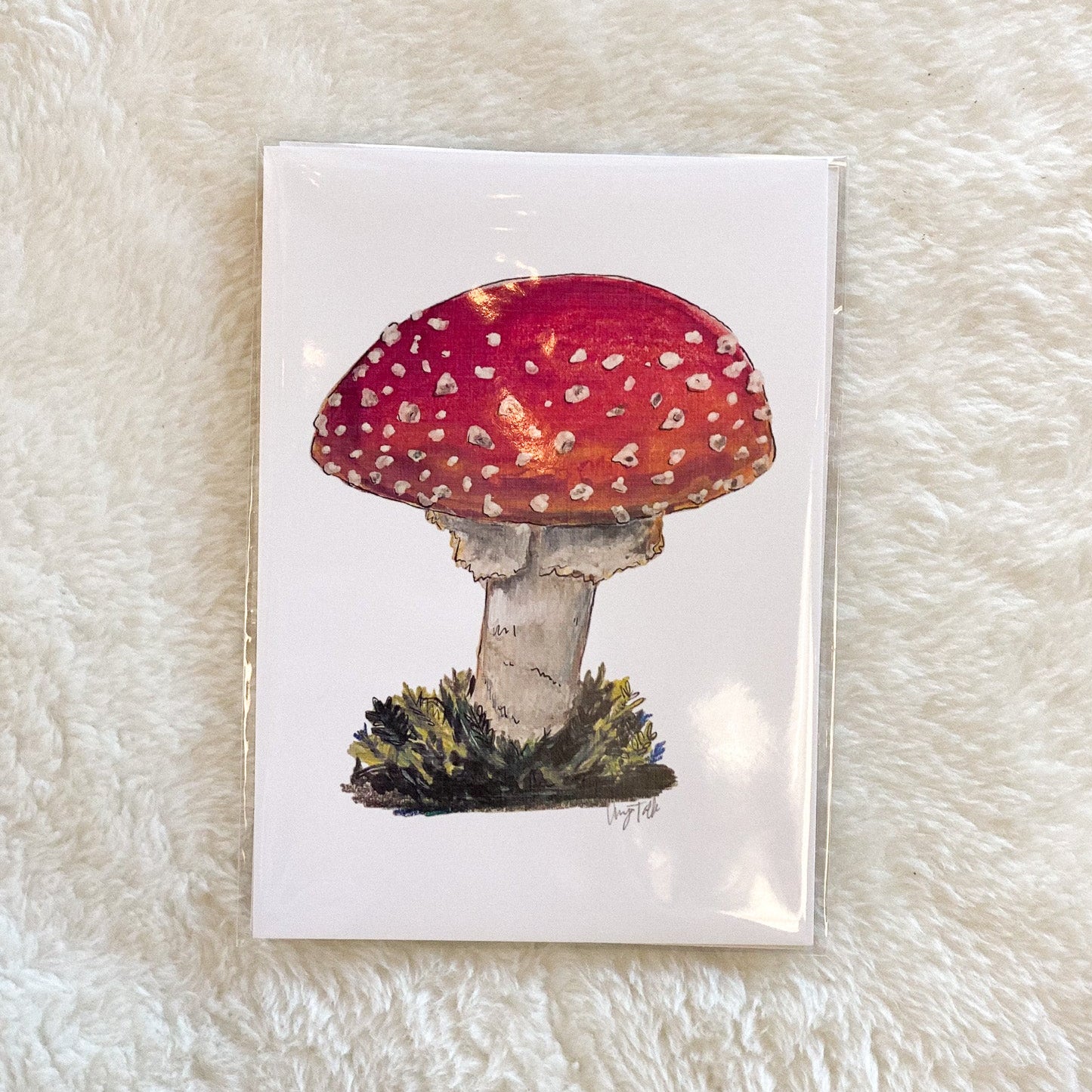 One Amanita 5x7 Print by Anya Toelle