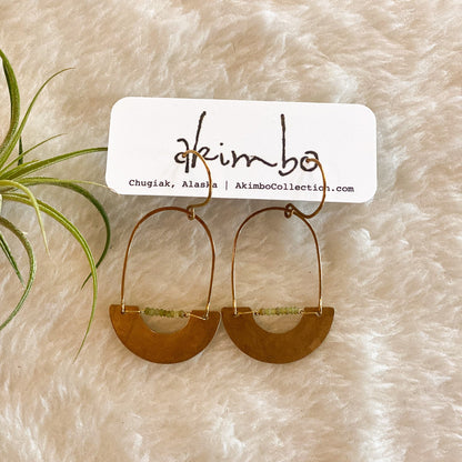 Canoe | Mini Jade Earrings by Akimbo Collection