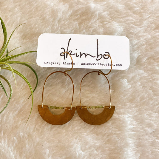 Canoe | Mini Jade Earrings by Akimbo Collection