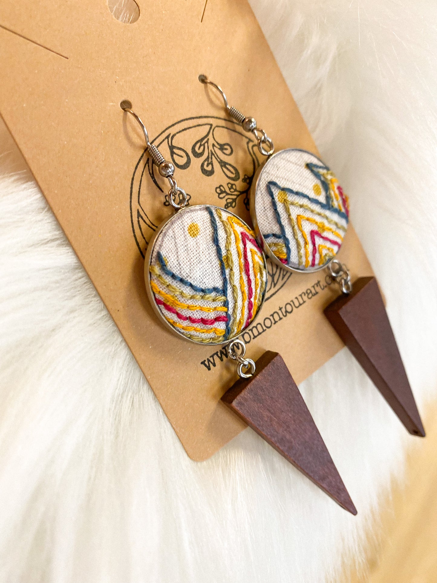 Modern Mountains Earrings by Brittany Montour