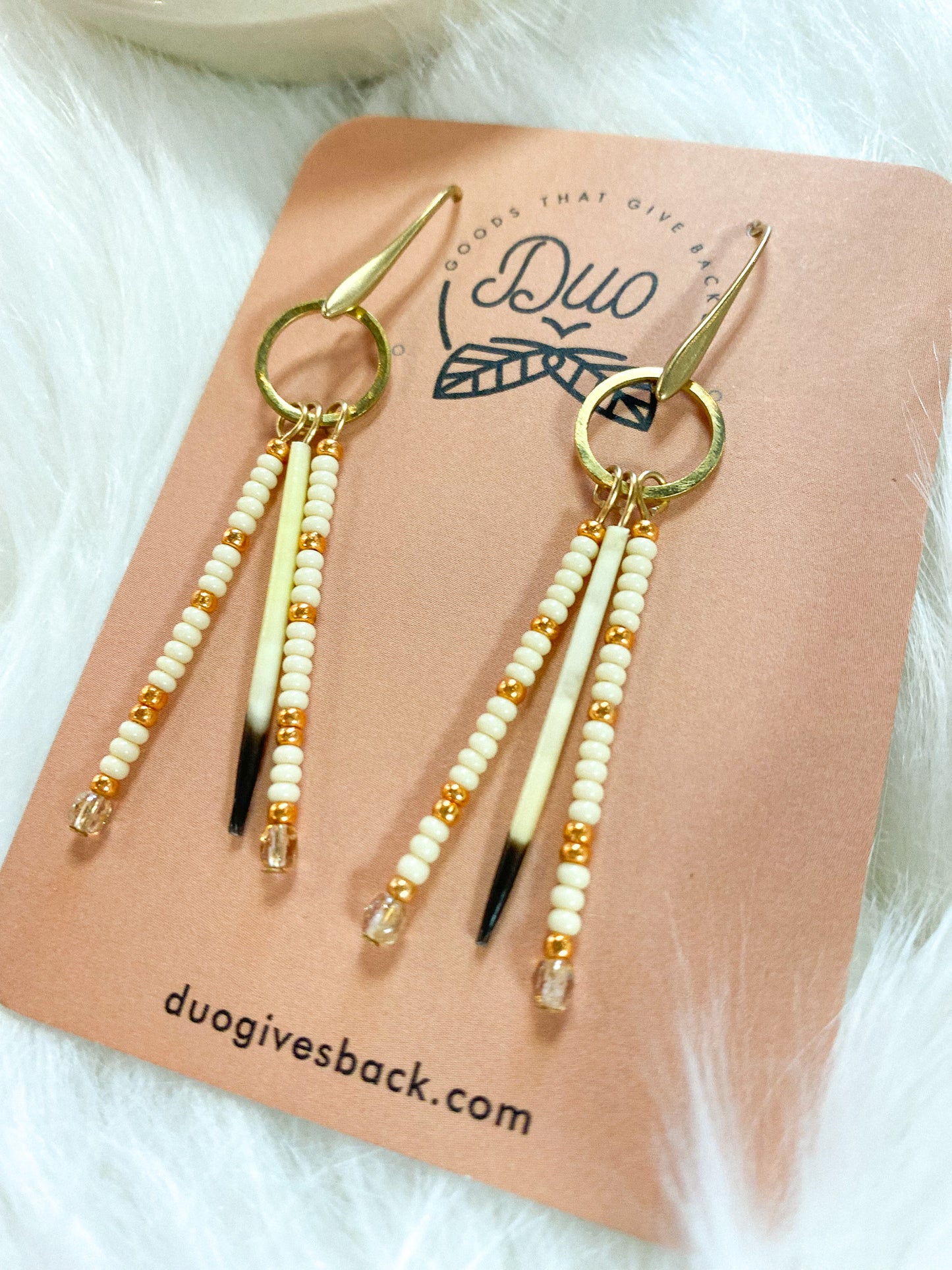 Rayna Quill Beaded Earrings by DUO Goods