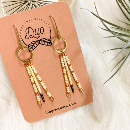 Rayna Quill Beaded Earrings by DUO Goods