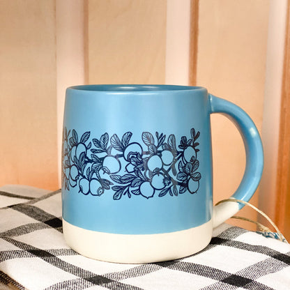 Blueberries Ceramic Mug by Brianna Reagan Art