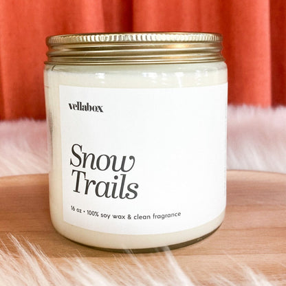 Snow Trails Soy Wax Candle by Vellabox