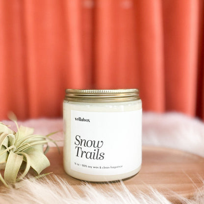 Snow Trails Soy Wax Candle by Vellabox