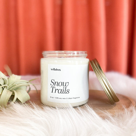 Snow Trails Soy Wax Candle by Vellabox