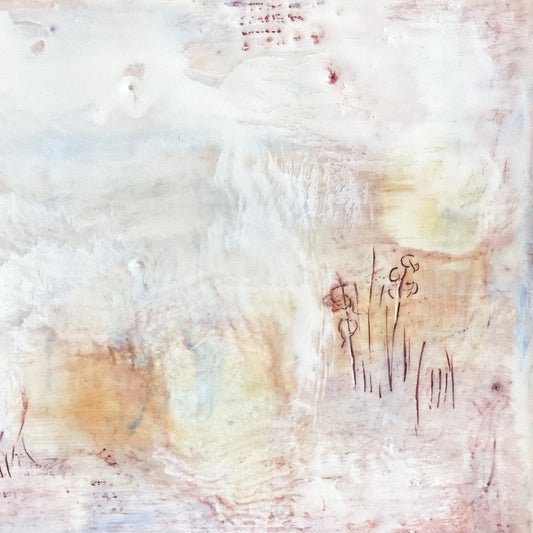September Field Encaustic Painting by Lara McGlinchy