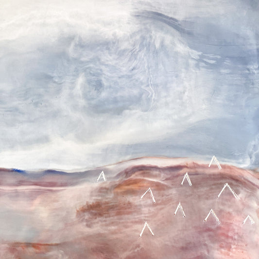 The Gathering Encaustic Painting by Lara McGlinchy