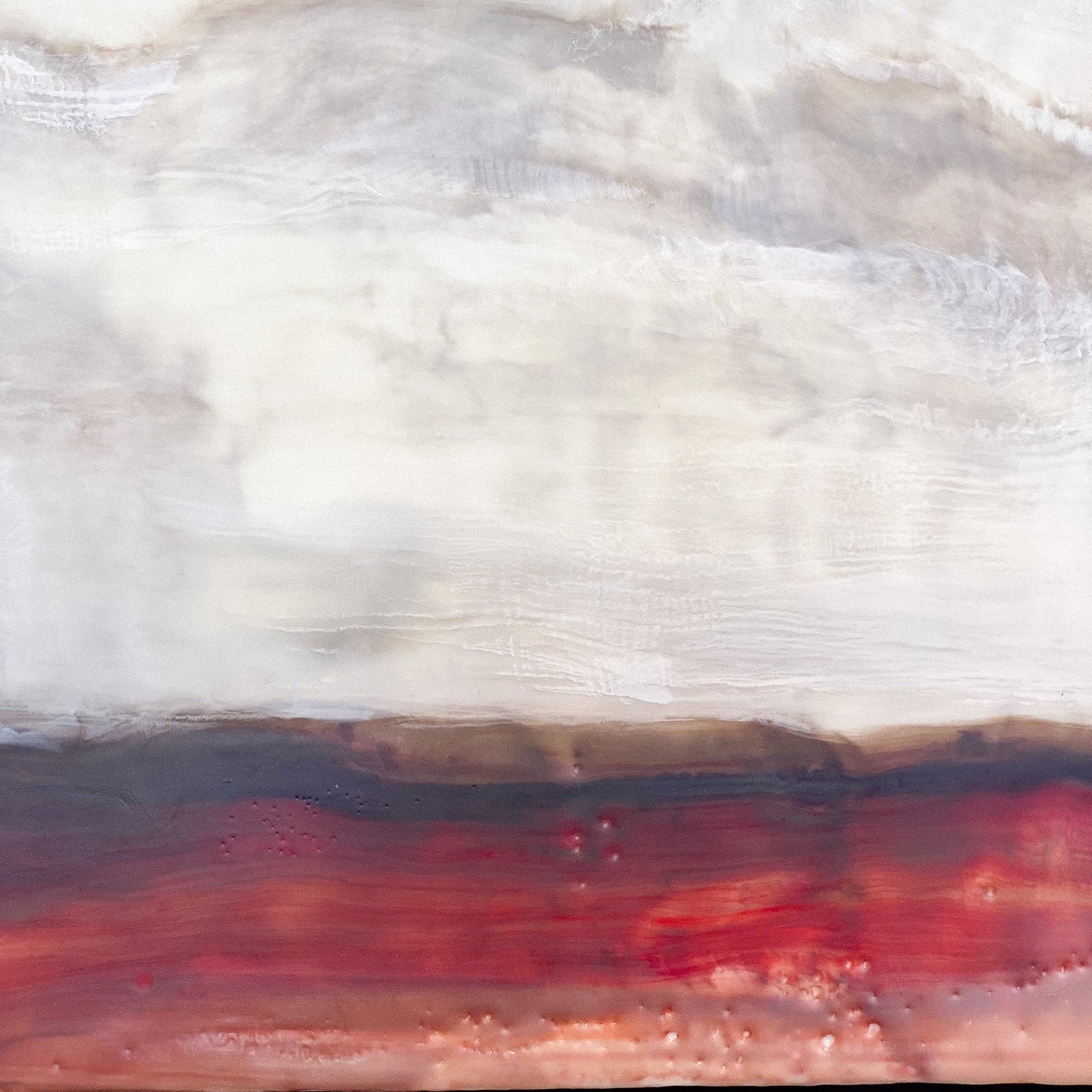 Clear & Calm Encaustic Painting by Lara McGlinchy