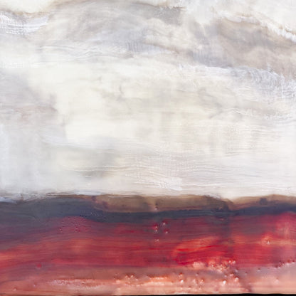 Clear & Calm Encaustic Painting by Lara McGlinchy