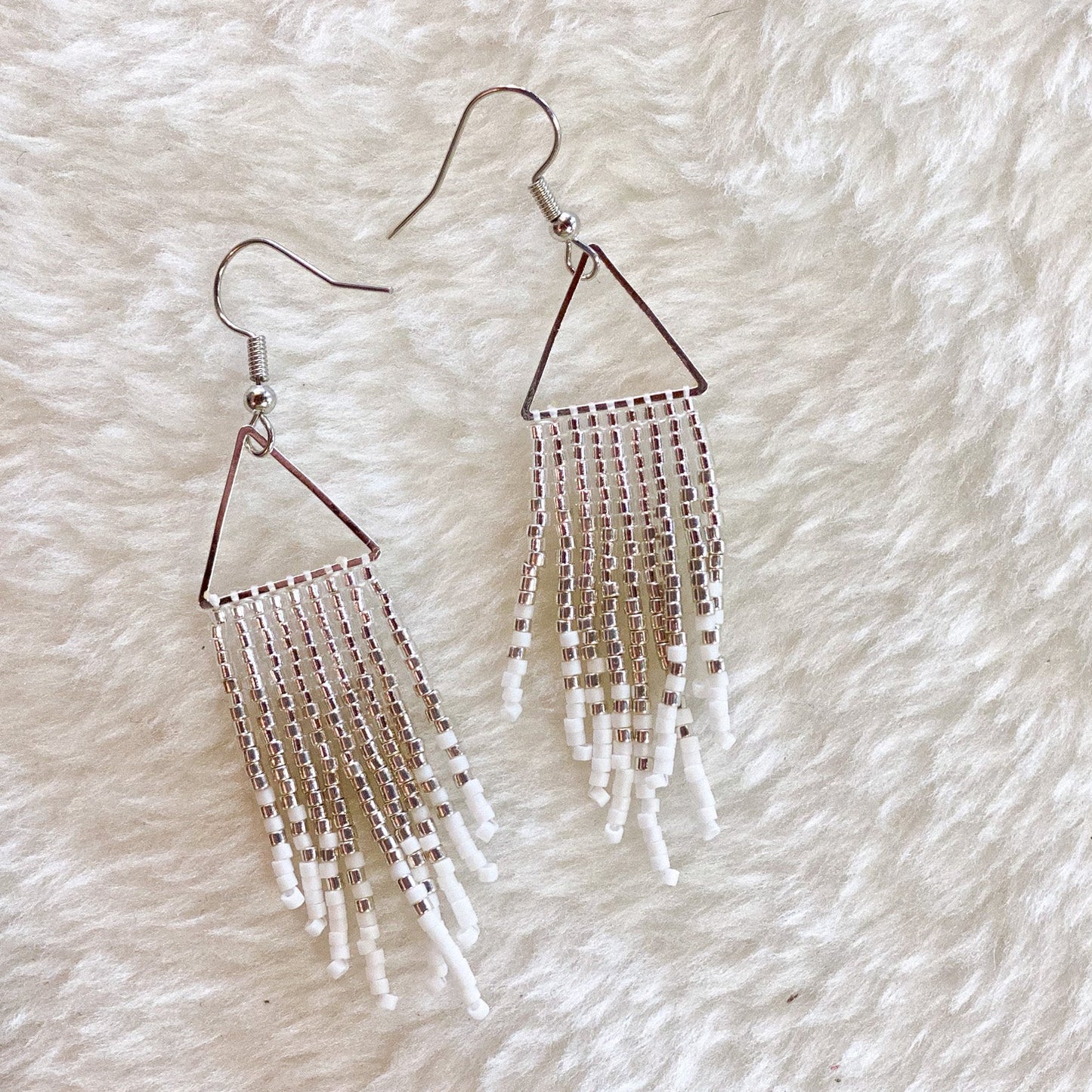 Delica Beaded Earrings #44 by Blanche Sam