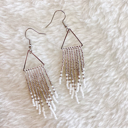 Delica Beaded Earrings #44 by Blanche Sam