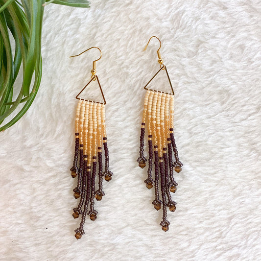 Delica Beaded Earrings #47 by Blanche Sam