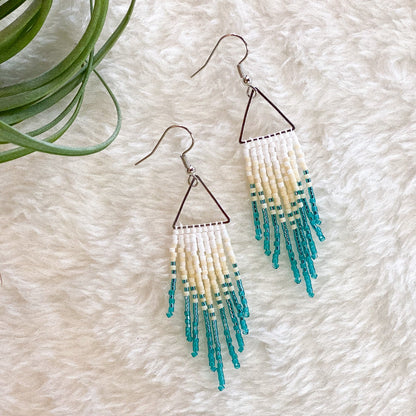 Delica Beaded Earrings #46 by Blanche Sam