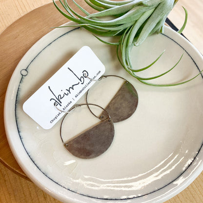 Super Moon | Antique Silver-Plated Earrings by Akimbo Collection