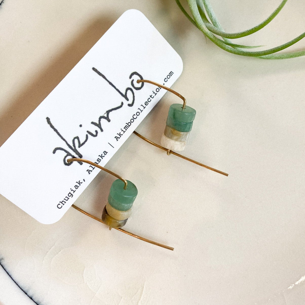 Closed Back Gradient Earrings by Akimbo Collection