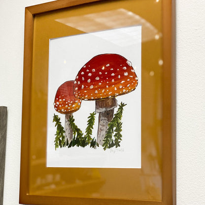 Two Amanitas 8x10 Framed Print by Anya Toelle