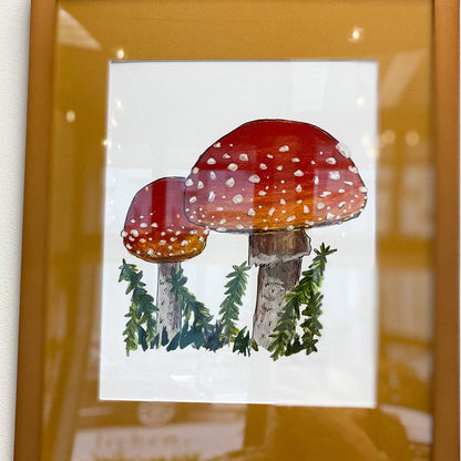 Two Amanitas 8x10 Framed Print by Anya Toelle
