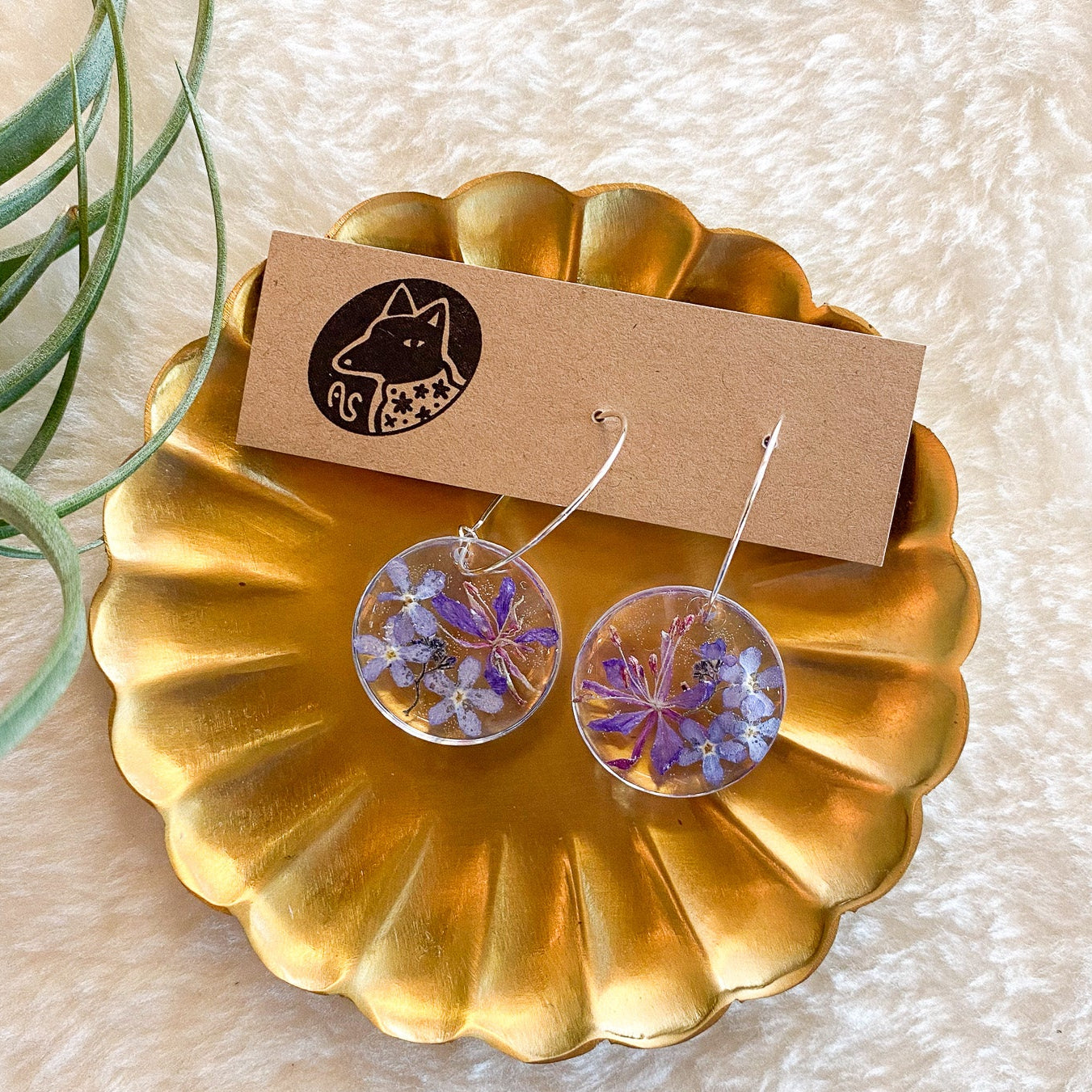 Floral Hoop Earrings #136 by Arisa Sasaki