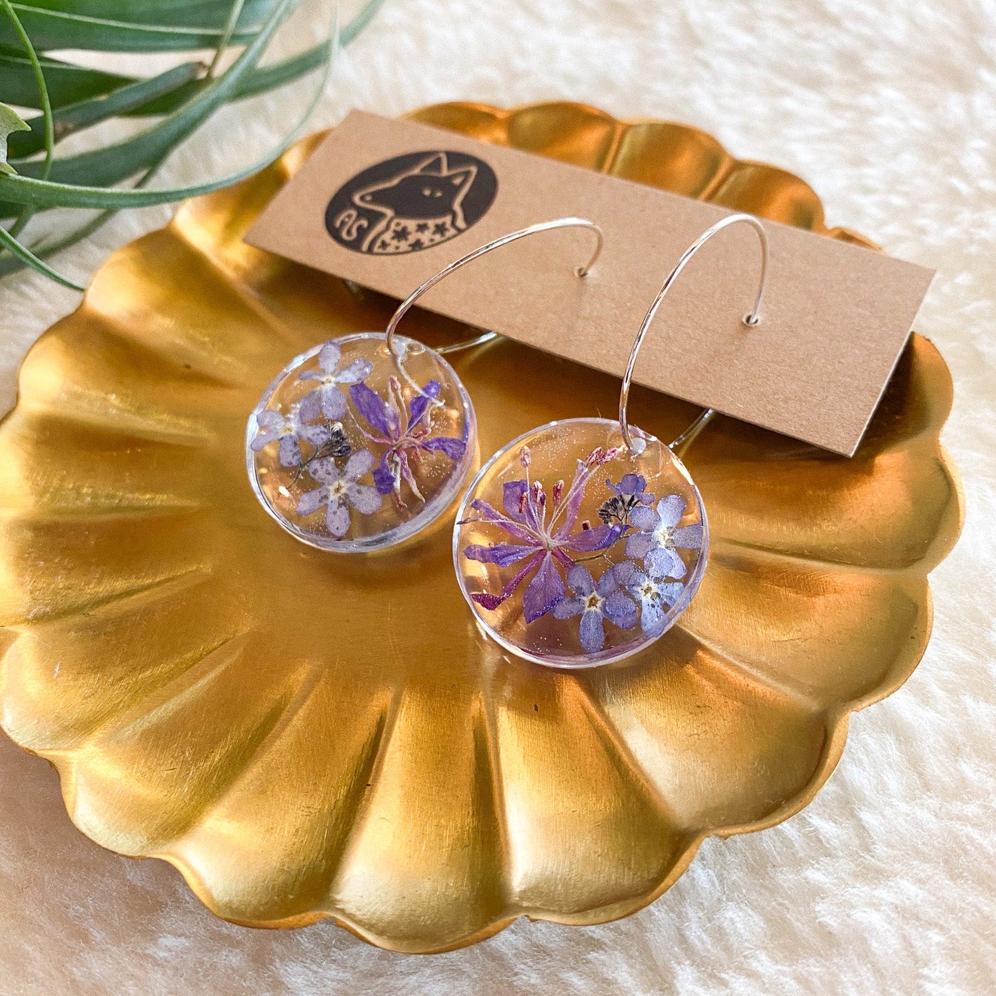 Floral Hoop Earrings #136 by Arisa Sasaki