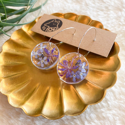 Floral Hoop Earrings #136 by Arisa Sasaki