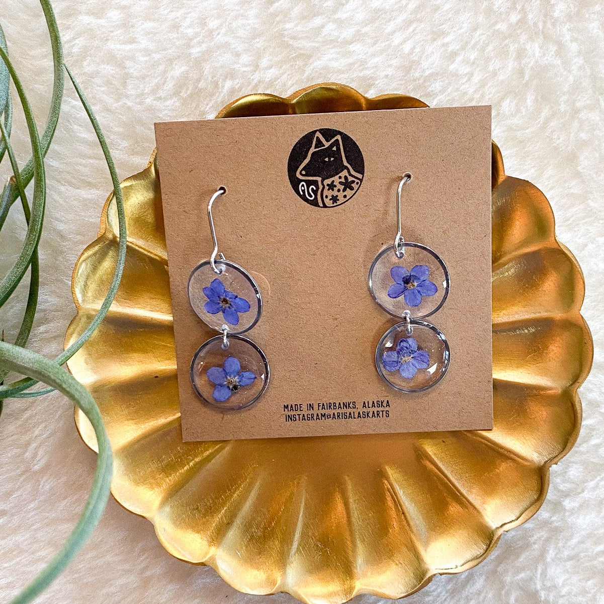 Forget Me Not Earrings #142 by Arisa Sasaki