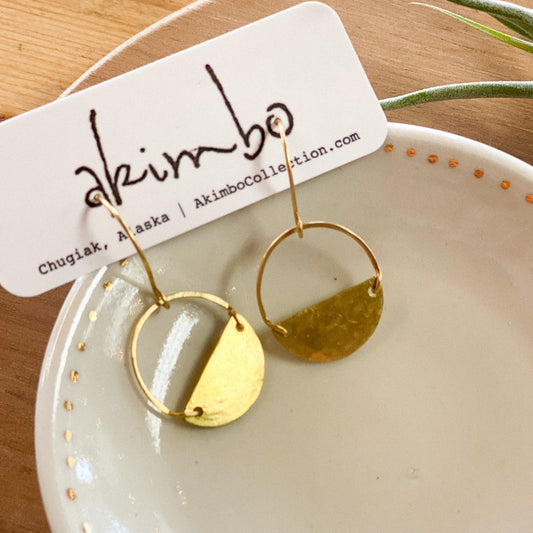 Brass Bijou Earrings by Akimbo Collection