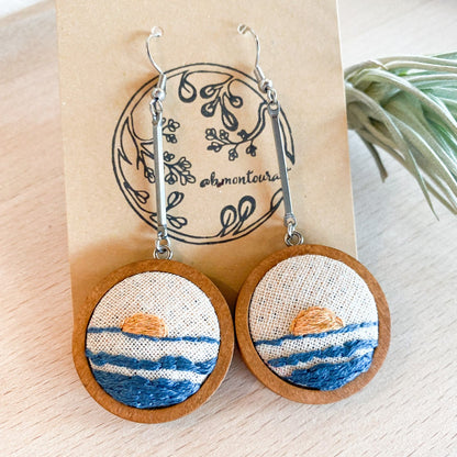 Modern Sunset Earrings by Brittany Montour