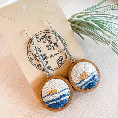 Modern Sunset Earrings by Brittany Montour