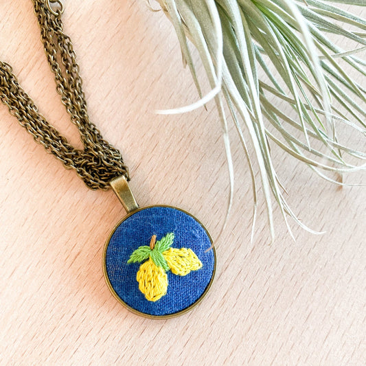 Two Lemons Necklace by Brittany Montour