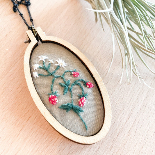 Strawberries Necklace by Brittany Montour