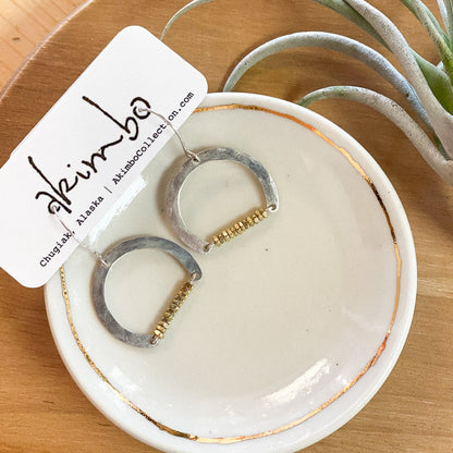 Aurora | Brass Washers Earrings by Akimbo Collection
