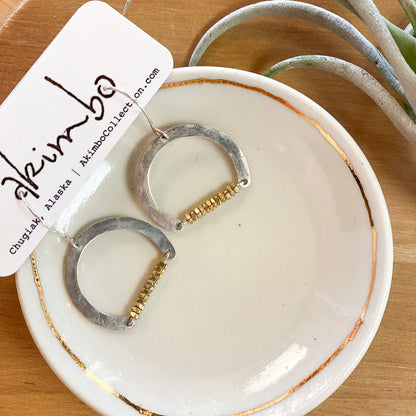 Aurora | Brass Washers Earrings by Akimbo Collection