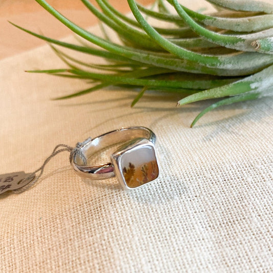#65 Desert Dendritic Agate Ring | size 7 by Aronson Designs