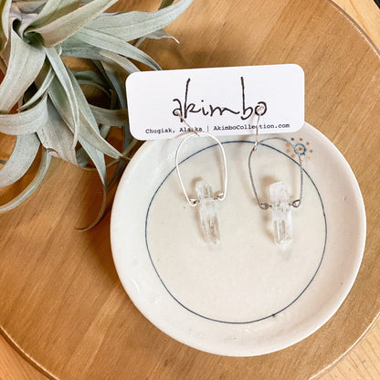 Springtime Fern Drop | Quartz Earrings by Akimbo Collection