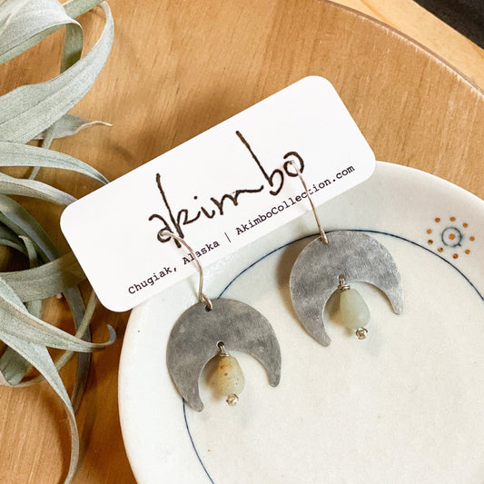Turnagain | ASP + Aventurine Earrings by Akimbo Collection