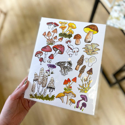 Alaskan Fungi Watercolor Print by AK Sunprints