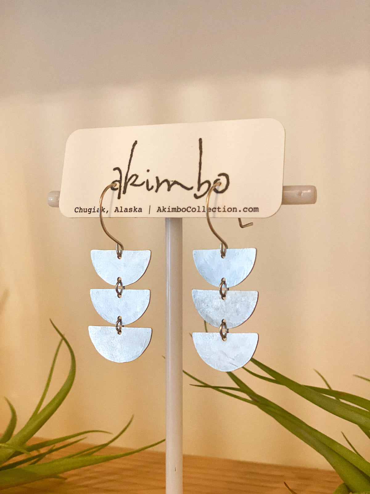 Tiered Silver Earrings by Akimbo Collection