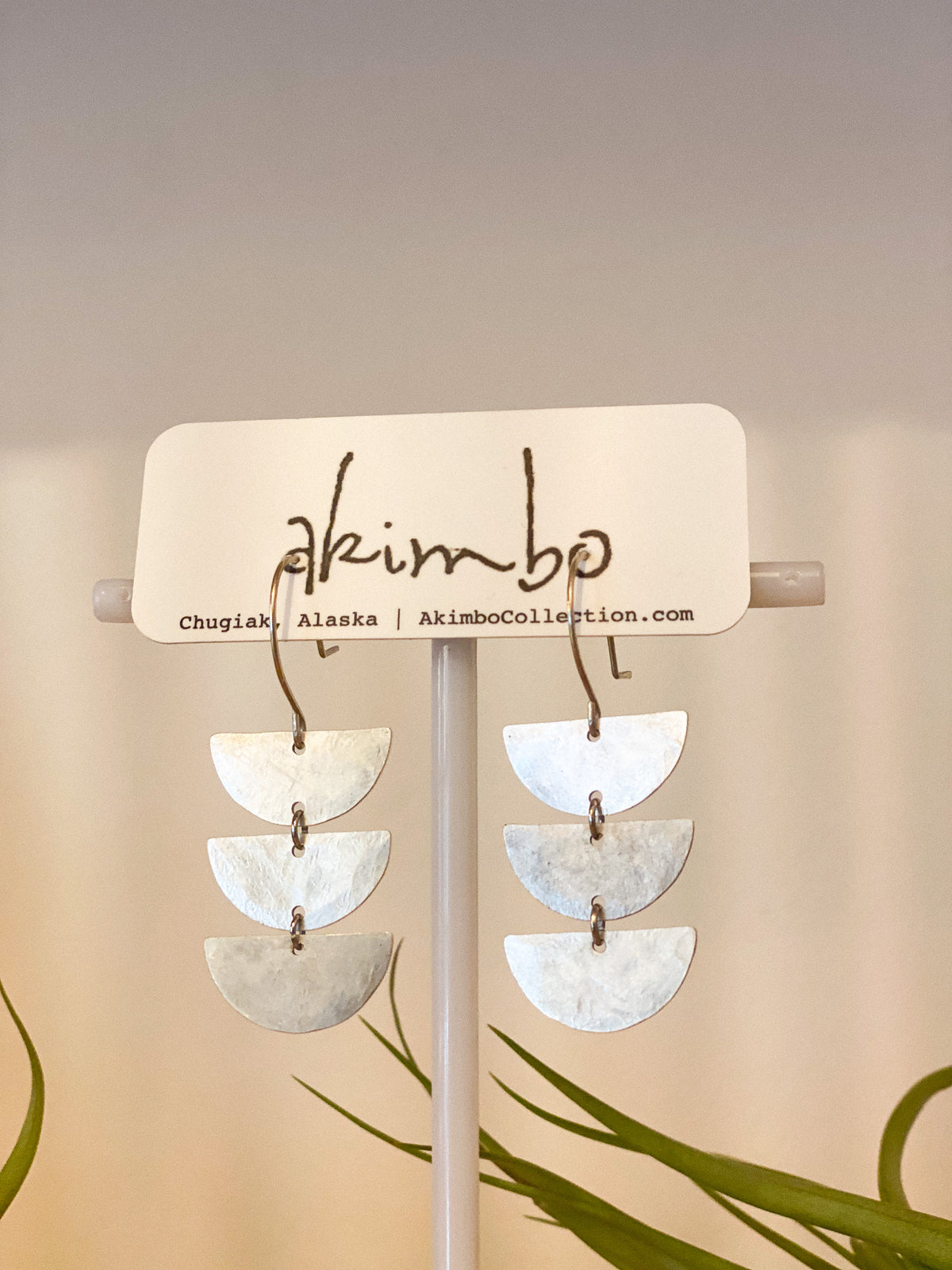 Tiered Silver Earrings by Akimbo Collection